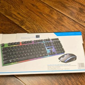 New rainbow LED backlight keyboard and mouse